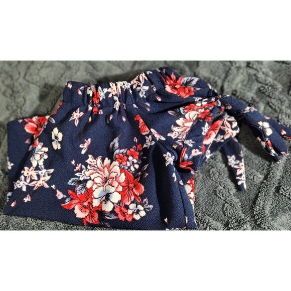 Ivoire Women's Floral Print Off The Shoulder Crop Top Blouse Size Large - Picture 1 of 7